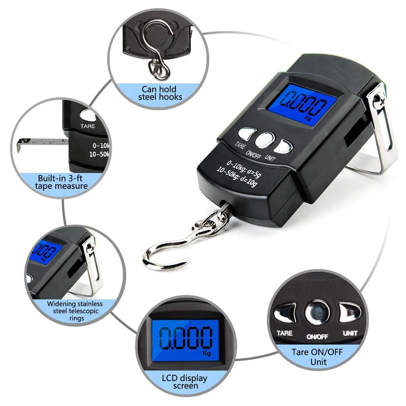 Flysand 110lb/50kg balança ele - Fishing Depth Finder avaliação e preço